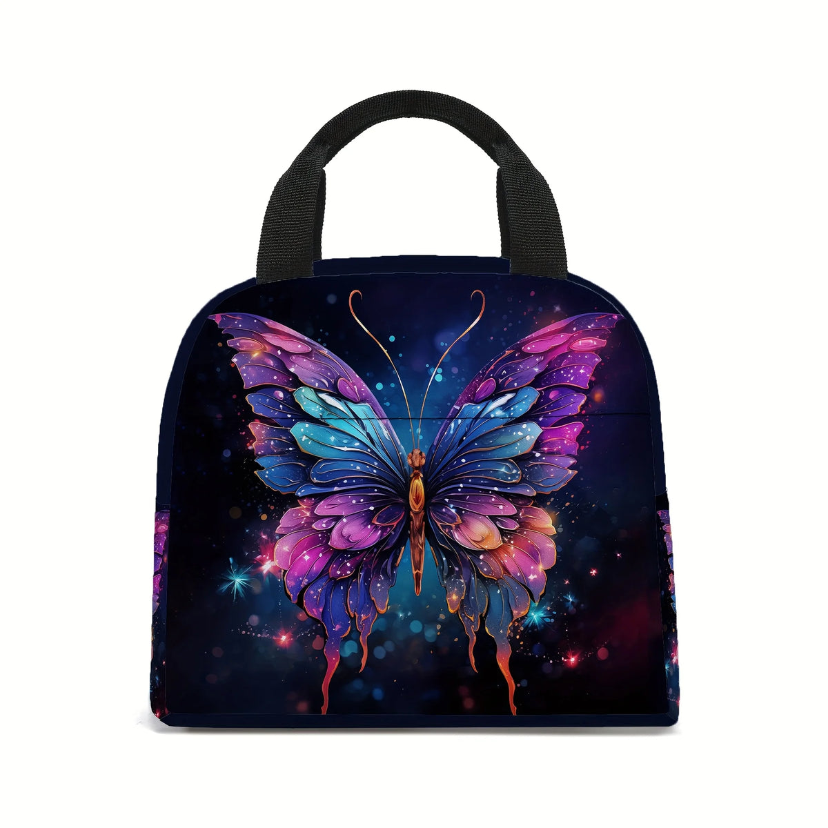 Insulated Butterfly Lunch Bag with Front Pocket