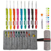 Ergonomic Crochet Hook Set with Felt Storage Roll