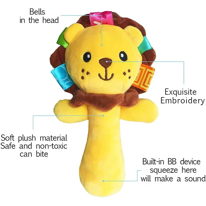 Adorable Plush Wrist Rattles for Baby Sensory Development