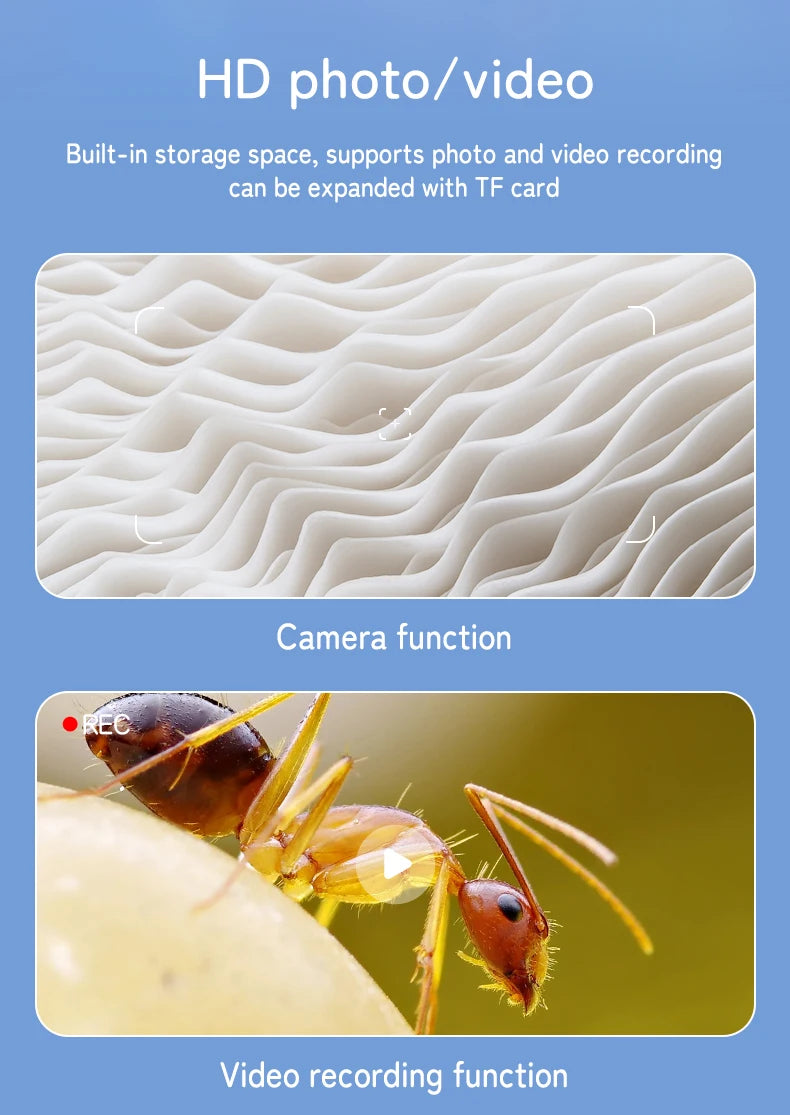 Handheld Digital Microscope for Kids – 2-Inch Screen, 200X-1000X Zoom