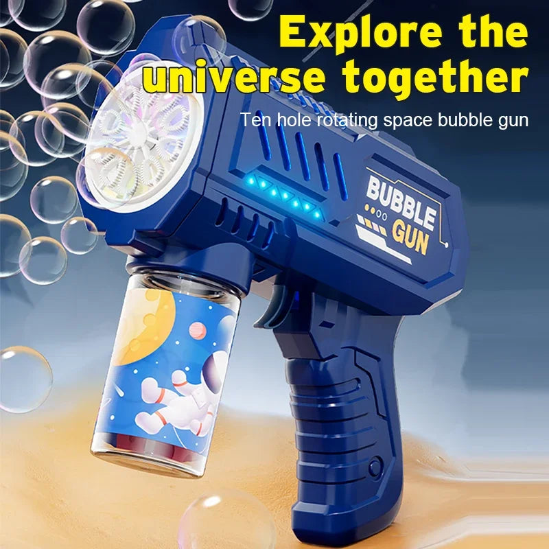 Automatic Bubble Blower Gun with Rocket Launcher