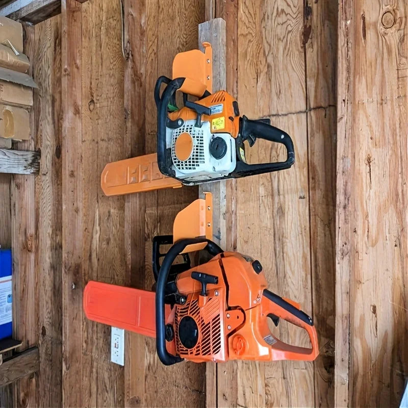 Durable Steel Chainsaw Wall Mount with Anti-Rust Coating