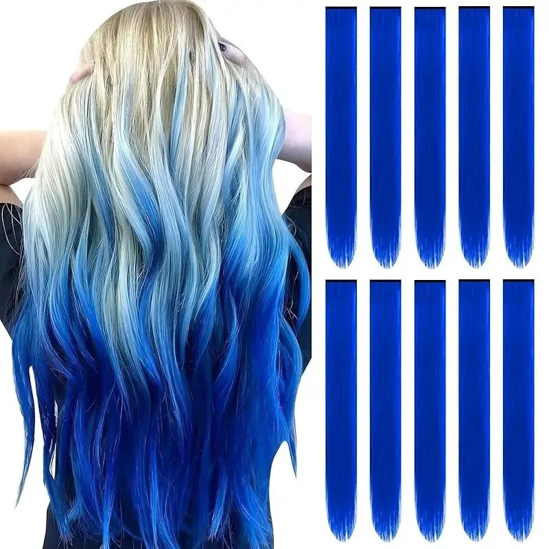 Extensiones de Cabello con Clips Arcoíris