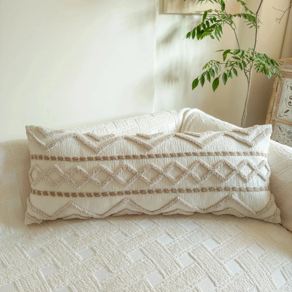 Bohemian Woven Throw Pillow Cover
