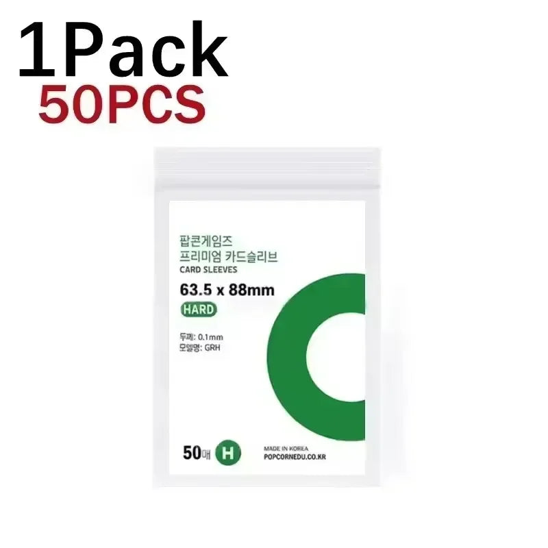 Un paquet de 50 pochettes de protection transparentes pour cartes et collections
