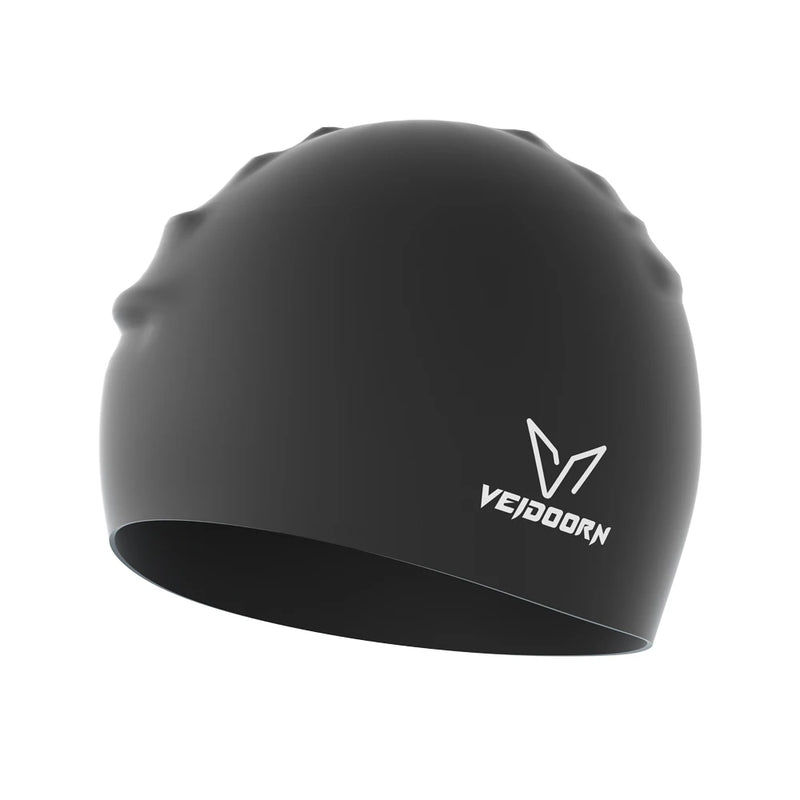 Bonnet de natation en silicone souple pour cheveux longs