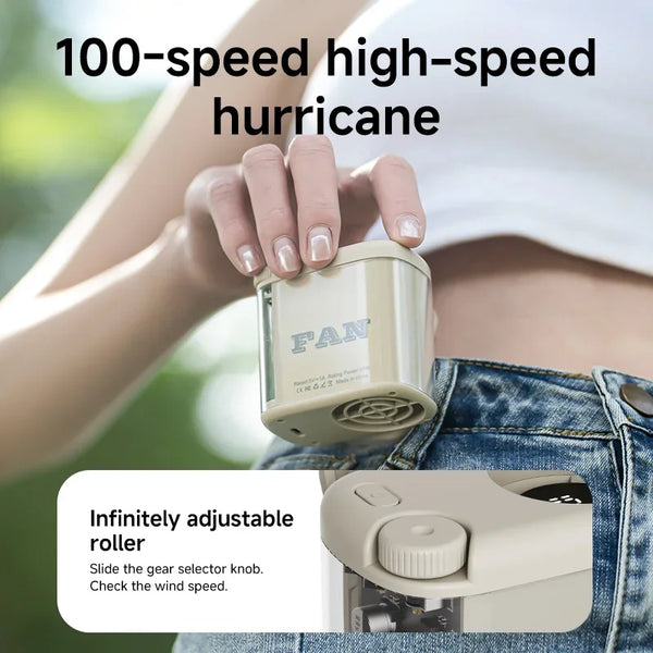 Portable 360° Clip-On Fan with Digital Display