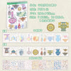 A set of 10 PET stickers featuring various traditional Chinese motifs and scenes for crafting.