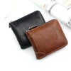 Vintage Compact Zipper Wallet for Men