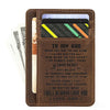 Genuine Leather Slim Card Wallet for Men – Personalized Gift from Dad