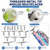Threaded metal tip angled multiplacer for diamond painting, featuring multiple sizes and stainless steel handles.