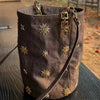 Handmade Beaded Denim Crossbody Bag