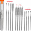 Set of large eye sewing needles in 70mm, 60mm, and 52mm sizes for yarn, embroidery, and beading