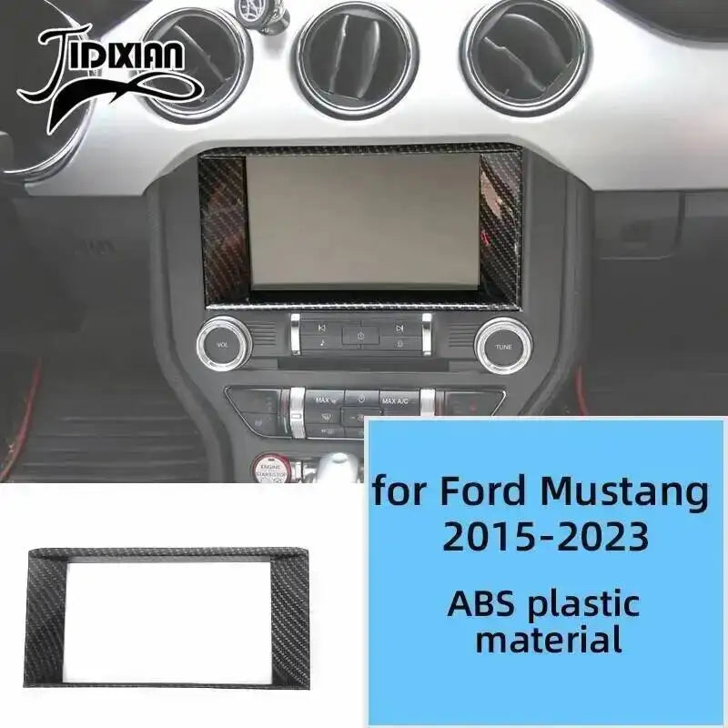 Carbon fiber grain decorative trim kit for Ford Mustang 2015-2023