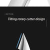 Close-up view of a professional stainless steel cuticle nippers with a tilting rotary cutter design.