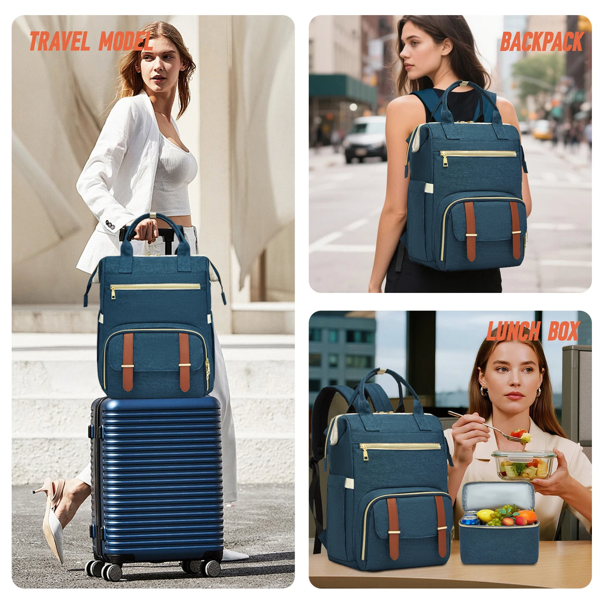 Insulated Lunch Cooler Backpack with Water-Resistant Design
