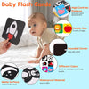 A set of baby flash cards featuring high contrast patterns and a rounded corner for safe play.