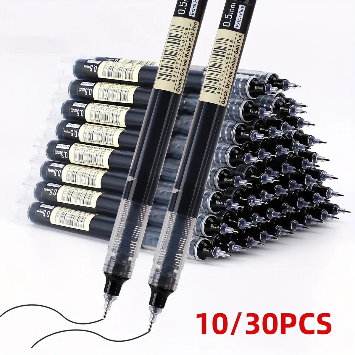 Quick-Dry Gel Pens – Smooth Writing 0.5mm (Set of 10)