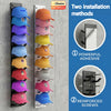 Wall-Mounted Baseball Cap Organizer for Up to 9 Hats