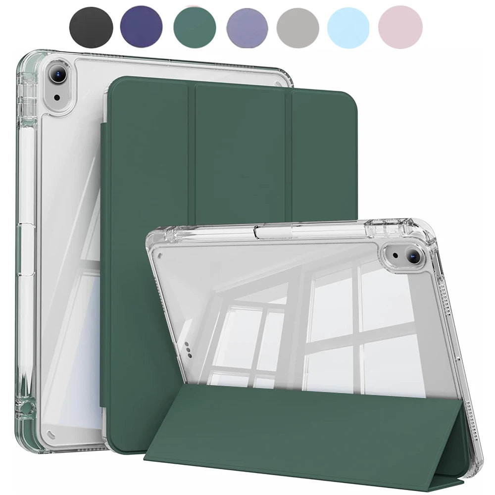 Crystal Clear iPad Case with Built-in Pencil Holder