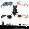 Set de 5 Figuras de Gatos de Dibujos Animados para Decorar el Escritorio o el Coche