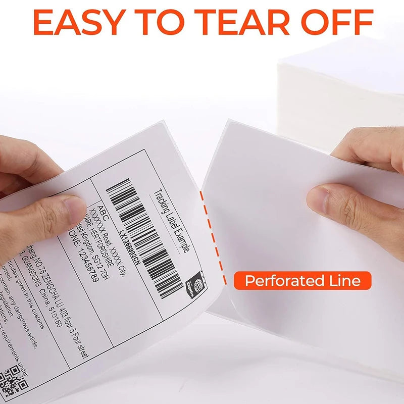 4x6 Inch Thermal Shipping Labels for Barcode and Address Printing