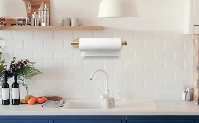 Under Cabinet Paper Towel Holder – Stainless Steel Wall Mount Rack