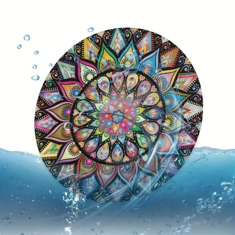 Vintage Mandala Silicone Cup Holder Coasters (Set of 2)