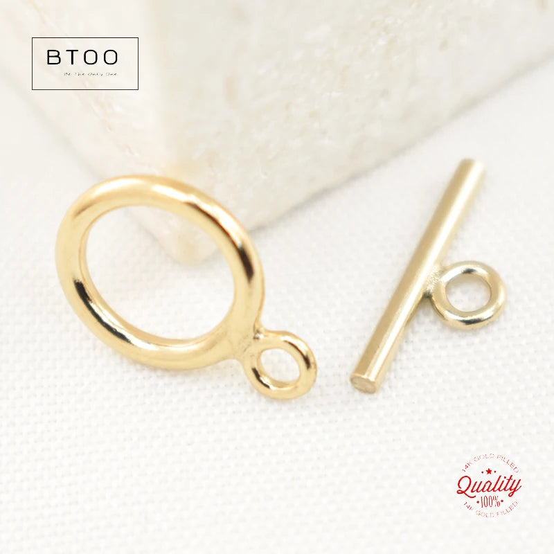 14K Gold Filled Toggle Clasp Set for Jewelry Making