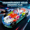 Transparent Gear Car Toy with Lights and Sound