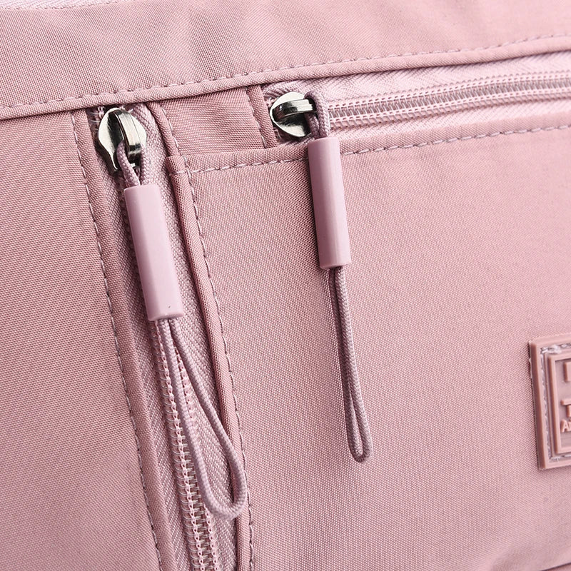 Bolso bandolera de nylon impermeable con múltiples bolsillos
