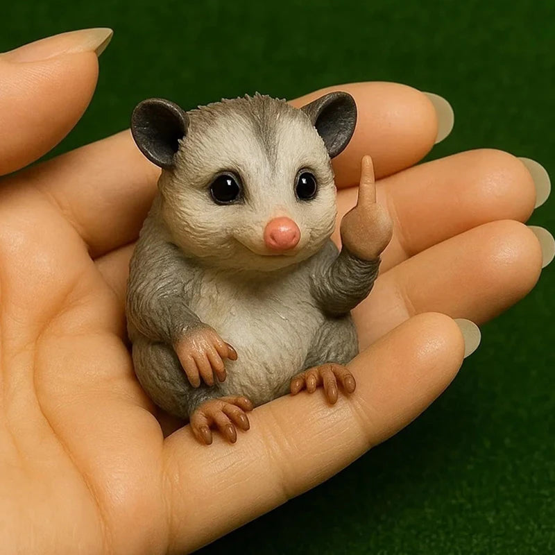 Sassy Animal Desktop Statue with Playful Gesture