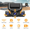 360° Quad Camera Dash Cam with Wi-Fi, Night Vision & Parking Monitor