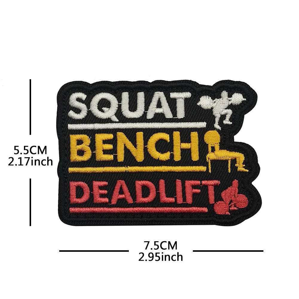 No Pain No Gain Tactical Embroidered Patch with Hook Backing