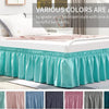 Ruffled Bed Skirt with Elastic Band – No-Lift, Wrinkle-Resistant Design