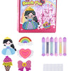 A box of DIY Beaded Pen craft kit featuring princess and rainbow designs, including a crown figure and various colored beads.