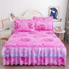 Lace-Trimmed Bed Skirt with Printed Design