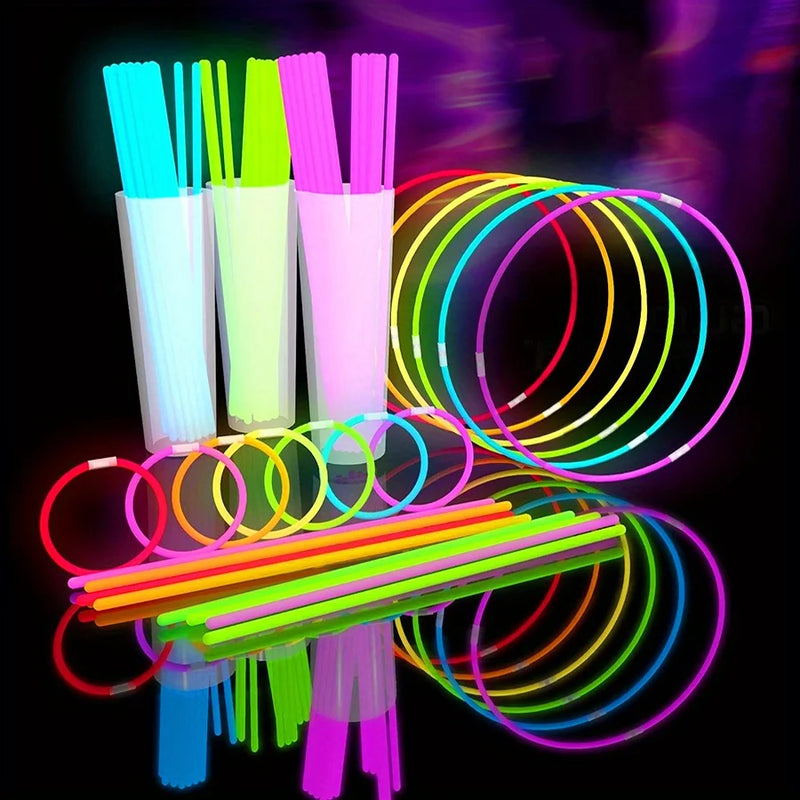 Palillos para Fiesta con Luz Nocturna y Conectores