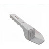 A white handheld insect catcher with a quick release mechanism for trapping bugs.