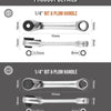 Compact 2-in-1 Ratchet Wrench with Socket and Bit Drives