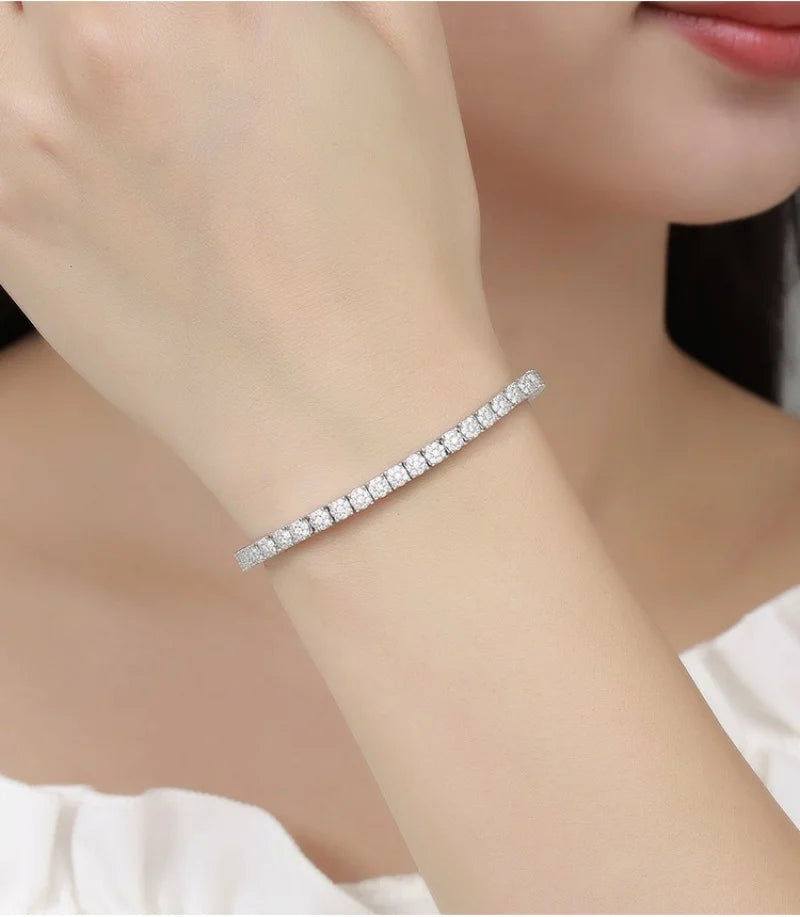 4mm Cubic Zirconia Tennis Bracelet