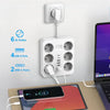6-Outlet Wall Socket Extender with 4 USB & 2 Type-C Ports