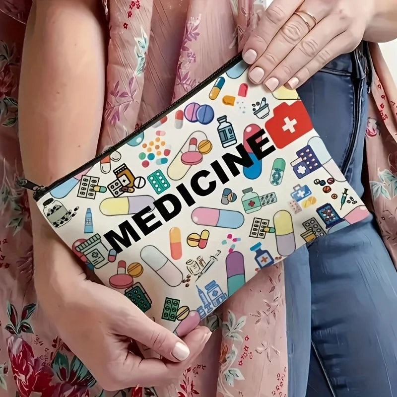 Zusammenklappbare Kosmetiktasche für Reisen mit Reißverschluss