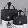 Large Capacity Double-Layer Travel Makeup Bag with Wet/Dry Separation