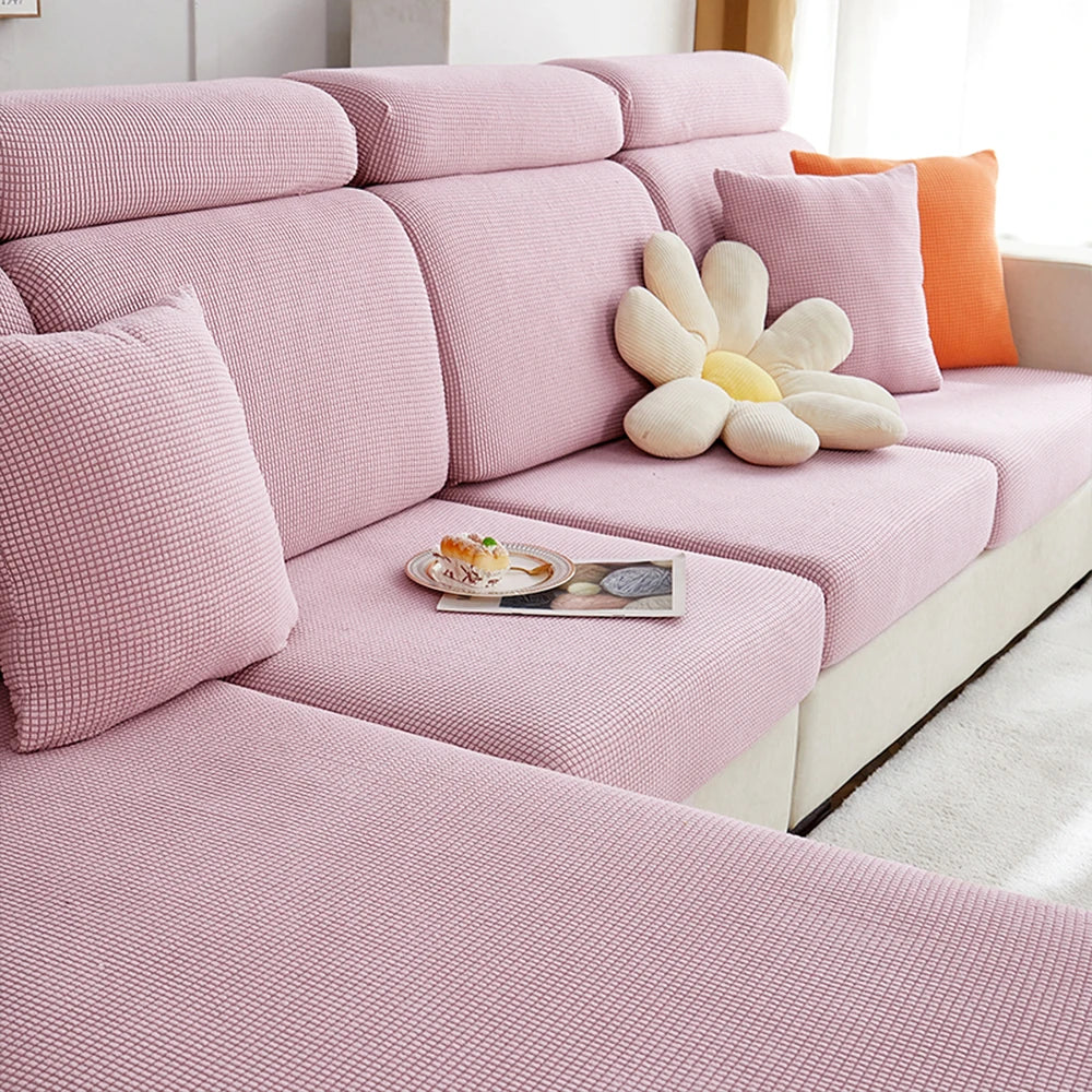 Stretchable Jacquard Sofa Cushion Covers with Anti-Slip Base