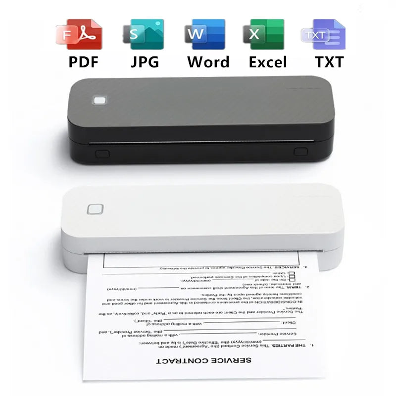 Portable A4 Thermal Printer with Bluetooth
