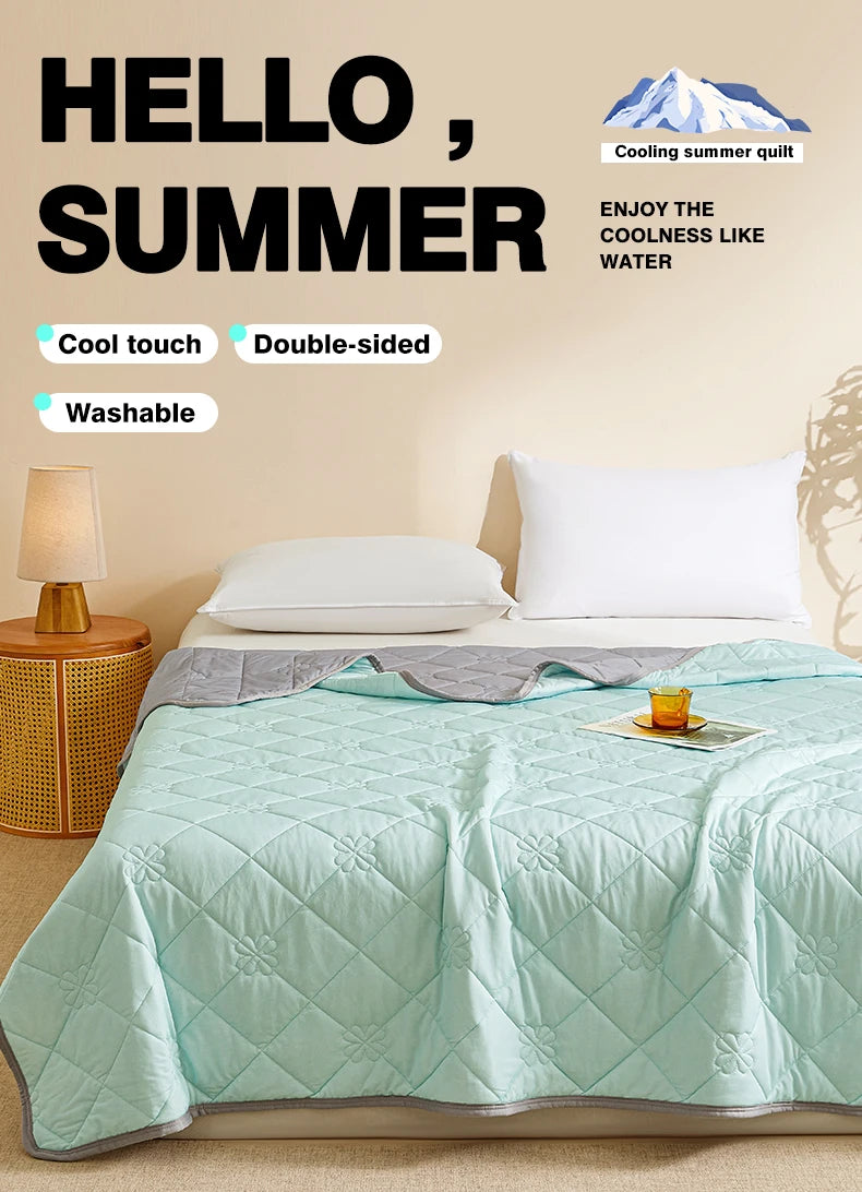 Summer Cooling Blanket with Breathable Polyester Fabric