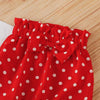 Adorable Heart Print Baby Girl Outfit Set (Romper, Pants & Headband)