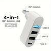 180° Rotating USB-C & USB-A Hub with 3-Port Expansion