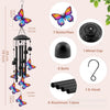 Hand-Painted Hummingbird Metal Wind Chime for Garden & Patio